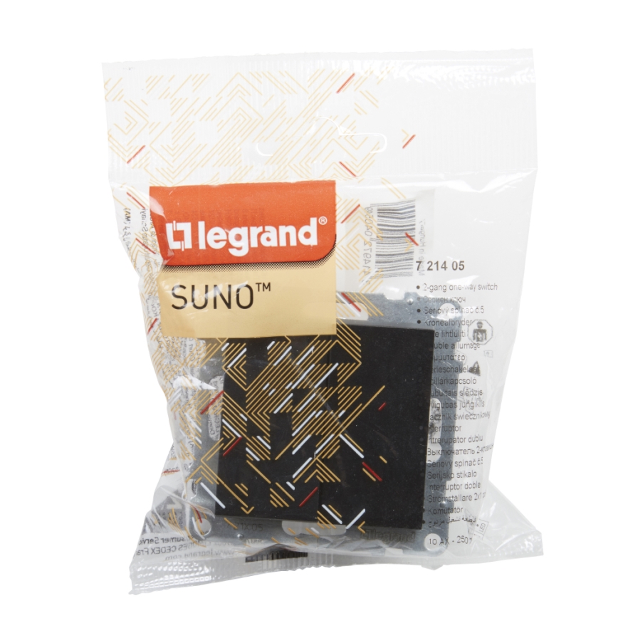 Legrand - Dubbel seriebrytare č. 5 utan ram SUNO svart