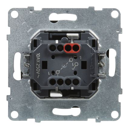 Legrand - Dubbel trappbrytare č. 6+6 utan ram SUNO svart
