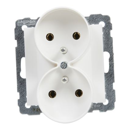 Legrand - Dubbeluttag för hemmabruk utan ram SUNO 250V vit