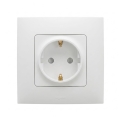 Legrand - Eluttag för hemmabruk SCHUKO med ram NILOE 250V vit