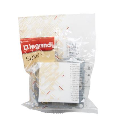 Legrand - Enpolig strömbrytare nr. 1/0 utan ram SUNO vit