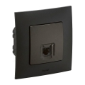 Legrand - Ethernetuttag RJ45 med ram NILOE svart
