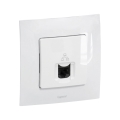 Legrand - Ethernetuttag RJ45 med ram NILOE vit