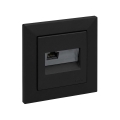 Legrand - Ethernetuttag RJ45 med ram SUNO svart