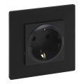 Legrand - Hushållsuttag SCHUKO med ram NILOE STEP 250V svart