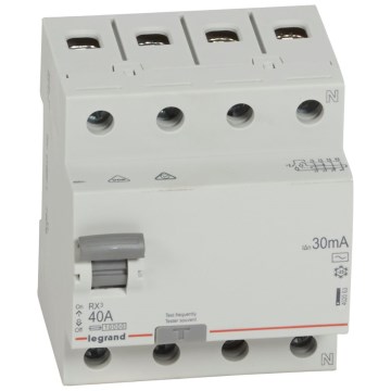 Legrand - Jordfelsbrytare 4-polig RX3 4P 40 A 30 mA AC