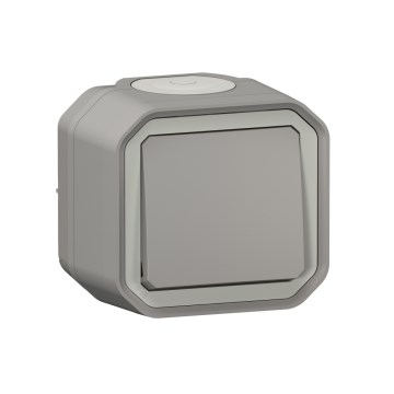 Legrand - Trappbrytare nr 6 PLEXO IP55, grå