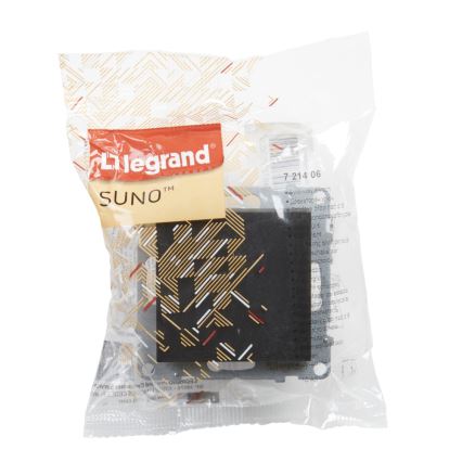 Legrand - Trappbrytare nr 6 utan ram SUNO svart