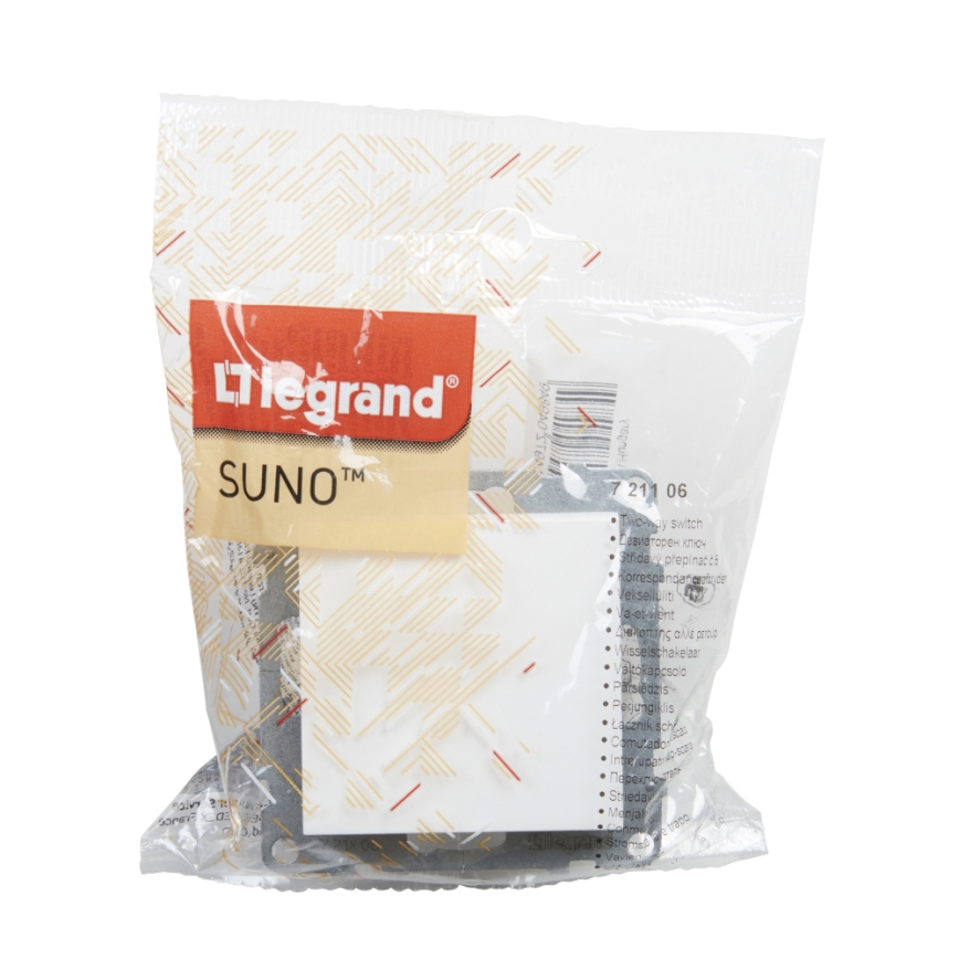 Legrand - Trappbrytare nr. 6 utan ram SUNO vit