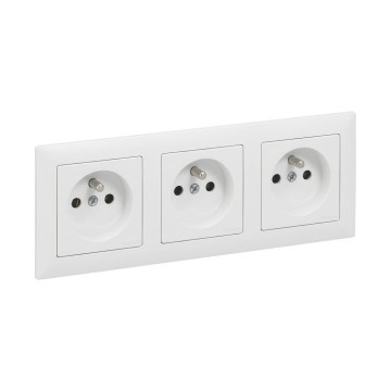 Legrand - Trippeluttag för hemmet med ram SUNO 250V vit