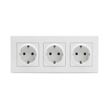Legrand - Trippeluttag för hemmet SCHUKO med ram NILOE STEP 250V vit