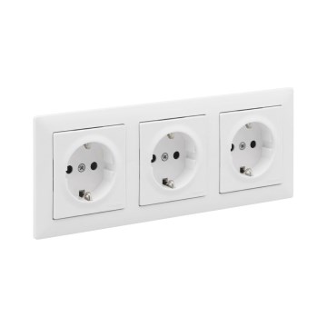 Legrand - Trippeluttag SCHUKO för hushåll med ram SUNO 250V vit