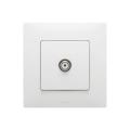 Legrand - TV-uttag med ram NILOE vit