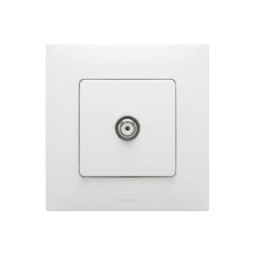 Legrand - TV-uttag med ram NILOE vit