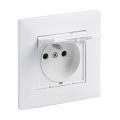 Legrand - Utomhusuttag för bostadsbruk med ram NILOE STEP 250V IP44 vit