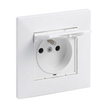 Legrand - Utomhusuttag för bostadsbruk med ram NILOE STEP 250V IP44 vit