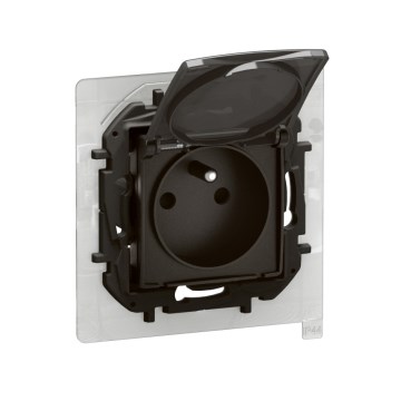Legrand - Utomhusuttag för hemmabruk utan ram NILOE 250V IP44 svart
