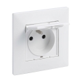 Legrand - Utomhusuttag med ram NILOE STEP 250V IP44 vit