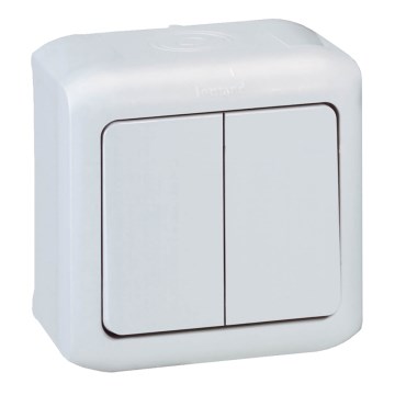 Legrand - Väggmonterad seriebrytare nr. 5 FORIX IP44 vit