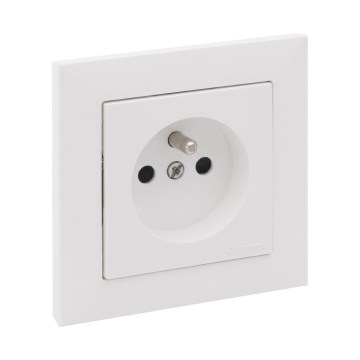 Legrand - Vägguttag för hemmet med ram SUNO 250V vit