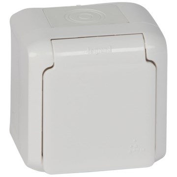 Legrand - Vägguttag för utomhusbruk FORIX 250 V IP44 vit