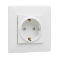 Legrand - Vägguttag SCHUKO med ram NILOE STEP 250V vit