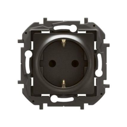 Legrand - Vägguttag SCHUKO utan ram NILOE 250V svart