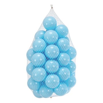 Lekbollar i plast 50 st, Ø 7 cm blå