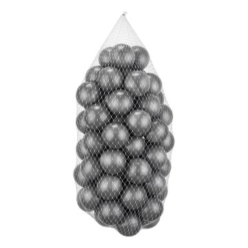 Lekbollar i plast 50 st, Ø 7 cm, grå