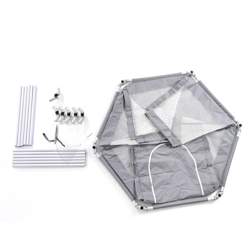 Lekplats 120 cm grå