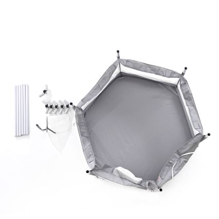 Lekplats 120 cm grå