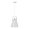Leuchten Direkt 11059-16 - Ljuskrona med textilsladd EVA 1xE27/60W/230V diameter 21,5 cm vit