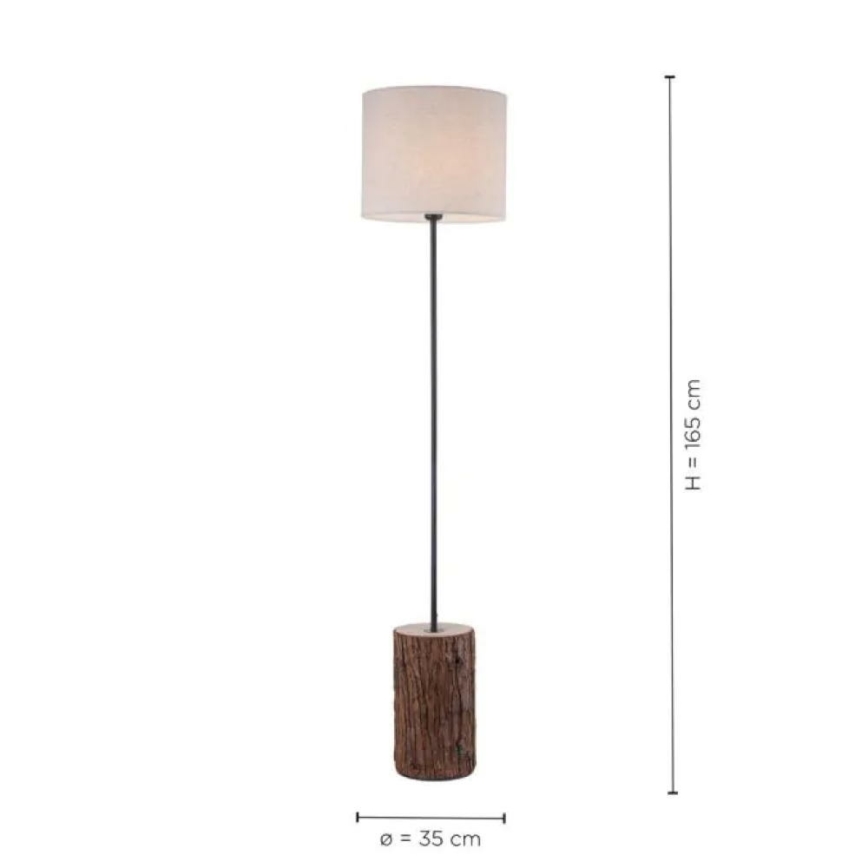 Leuchten Direkt 11234-79 - Golvlampa BARK 1xE27/40W/230V trä
