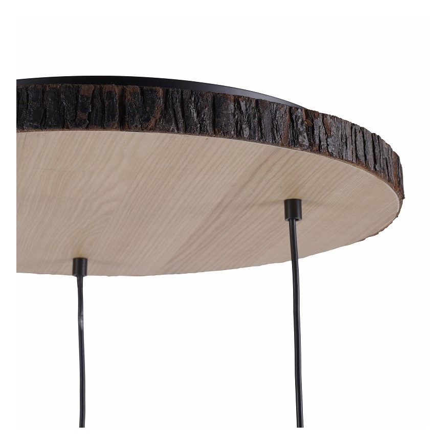 Leuchten Direkt 11236-79 - Taklampa BARK 3xE27/40W/230V trä