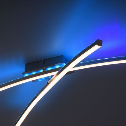 Leuchten Direkt 11255-55 - LED RGB Dimbar ytmonterad ljuskrona ALINA 2xLED/8,1W/230V 2700-5000K + fjärrkontroll