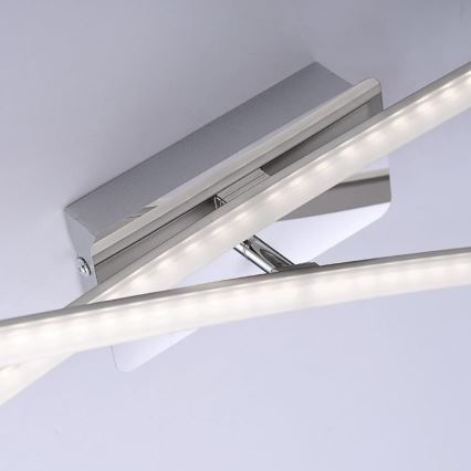 Leuchten Direkt 11272-55 - LED fastsatt Ljuskrona  SIMON 2xLED/8W/230V matt krom