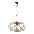 Leuchten Direkt 11409-79 - Ljuskrona med textilsladd RACOON 1xE27/40W/230V Bambu