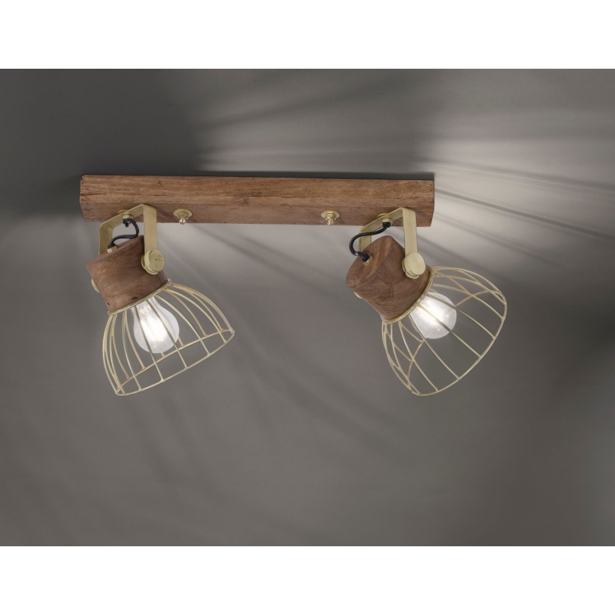 Leuchten Direkt 11487-60 - Spotlight ALAMI 2xE27/25W/230V mangoträd