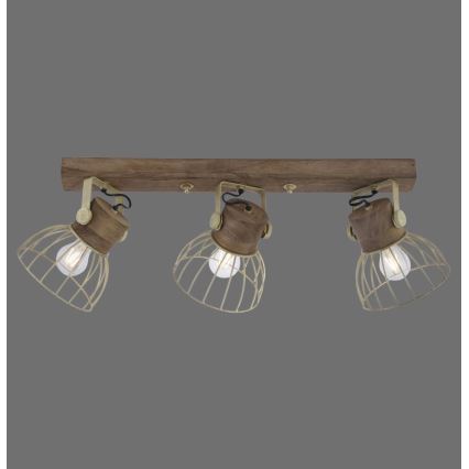 Leuchten Direkt 11488-60 - Spotlight ALAMI 3xE27/25W/230V mangoträd