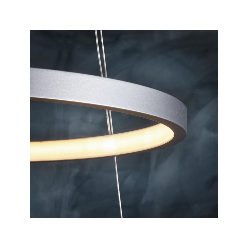 Leuchten Direkt 11525-21 - LED Ljuskrona med snöre CIRCLE 1xLED/15W/230V + LED/25W