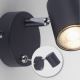 Leuchten Direkt 11941-13 - LED vägg spotlight  TARIK 1xGU10/5W/230V svart 