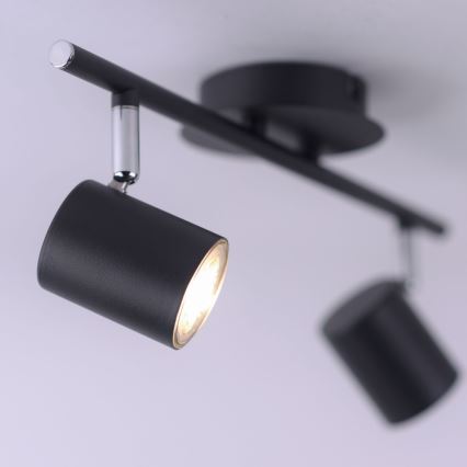 Leuchten Direkt 11942-13 - LED spotlight  TARIK 2xGU10/5W/230V antracit 