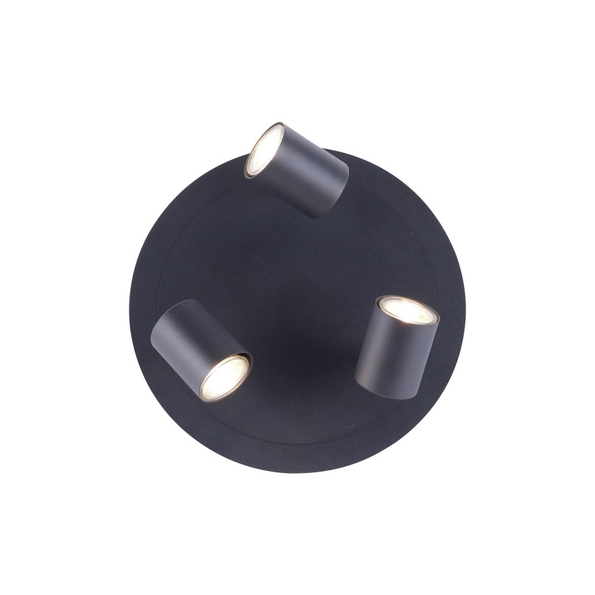 Leuchten Direkt 11943-13 - LED spotlight  TARIK 3xGU10/5W/230V antracit 