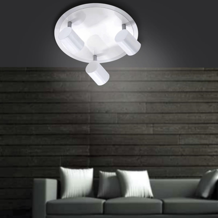 Leuchten Direkt 11943-16 - LED spotlight  TARIK 3xGU10/5W/230V vit 