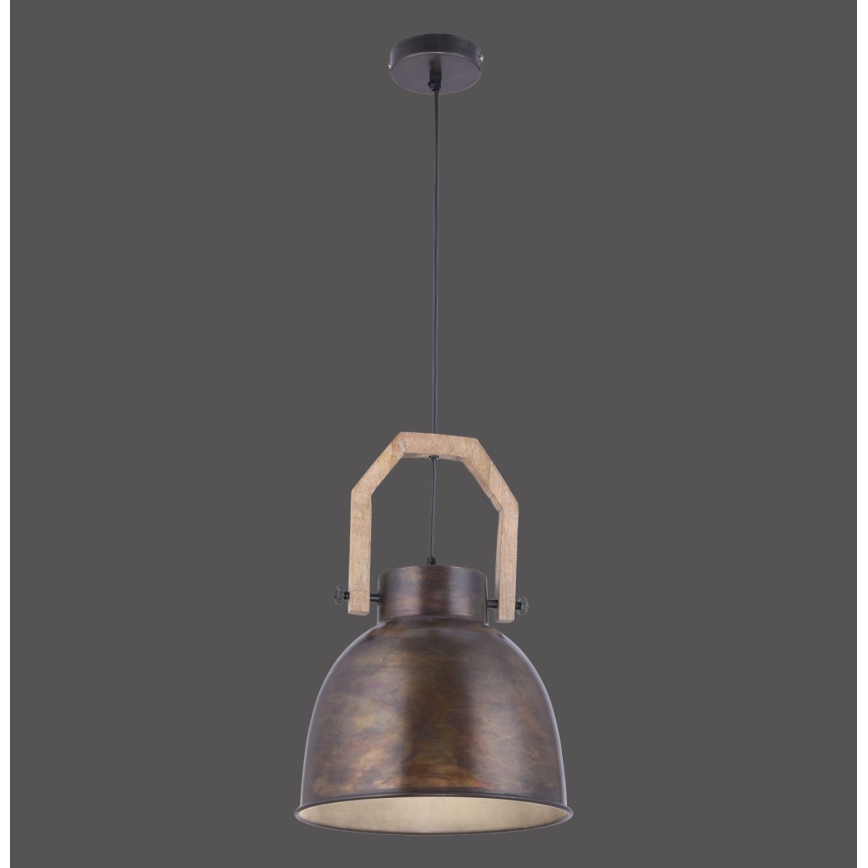 Leuchten Direkt 11986-18 - Ljuskrona med textilsladd SAMIA 1xE27/40W/230V mangoträd