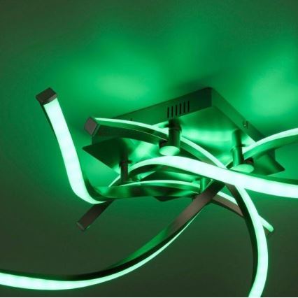 Leuchten Direkt 11995-55 - LED RGB ljusreglerad fastsatt Ljuskrona  SWING LED/24,4W/230V 2700-5000K + fjärrkontroll 