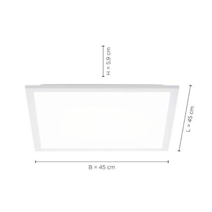 Leuchten Direkt 12201-16 - LED taklampa FLAT LED/22W/230V