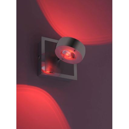 Leuchten Direkt 12471-55 -LED RGBW ljusreglerad vägg spotlight  OPTI LED/6W/230V 2700-5000K + fjärrkontroll