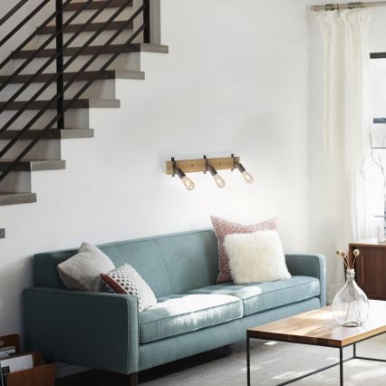 Leuchten Direkt 13473-79 - Väggspotlight SLAT 3xE27/40W/230V