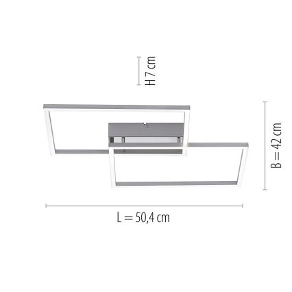 Leuchten Direkt 14018-55 - Dimbar LED-lampakrona IVEN 2xLED/15W/230V